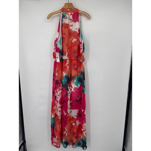 Bisou Bisou Womens Sleeveless  Maxi Dress floral Size 12 Polyester lined new - Picture 5 of 7